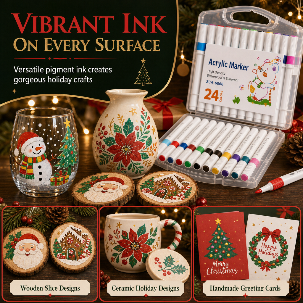 🎨 LIMITED-TIME 50% OFF! 🖌️ Acrylic Marker Pen Set with Storage Case – Vivid, Multi-surface, Washable ✨