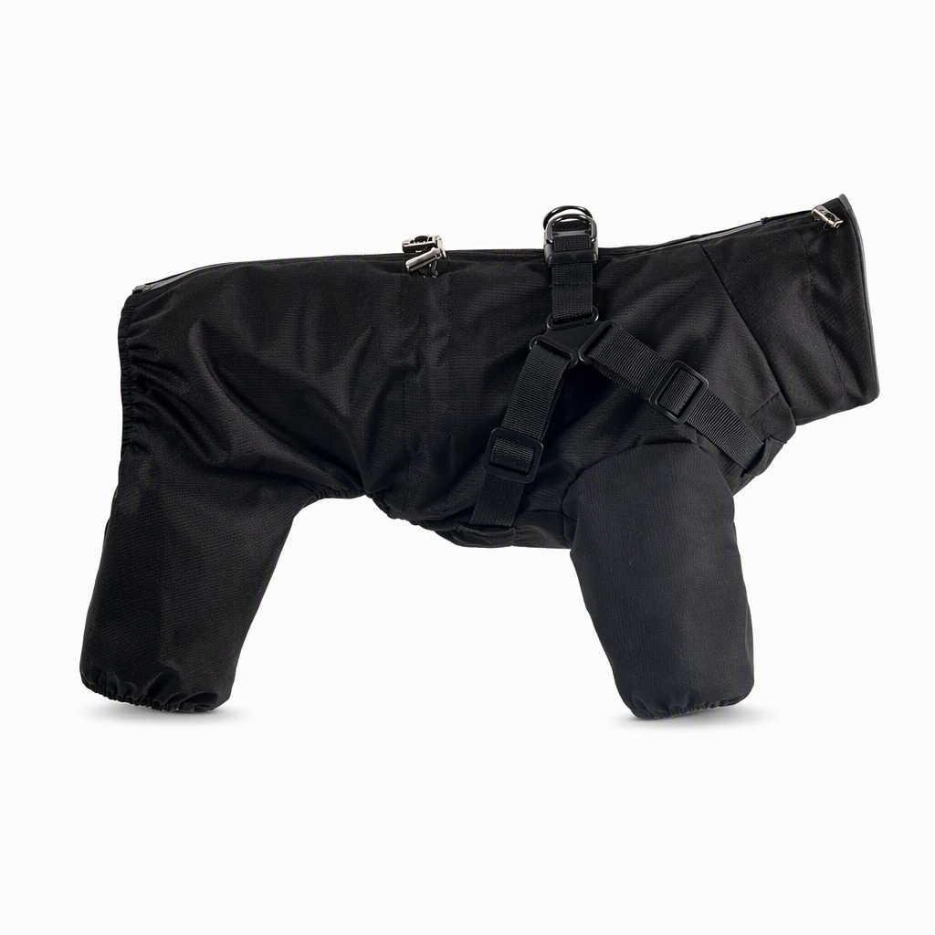 Lightweight Water Resistant Four Legged Dog Raincoat Reflective Outdoor with Leash Attachment for Small and Large Dogs