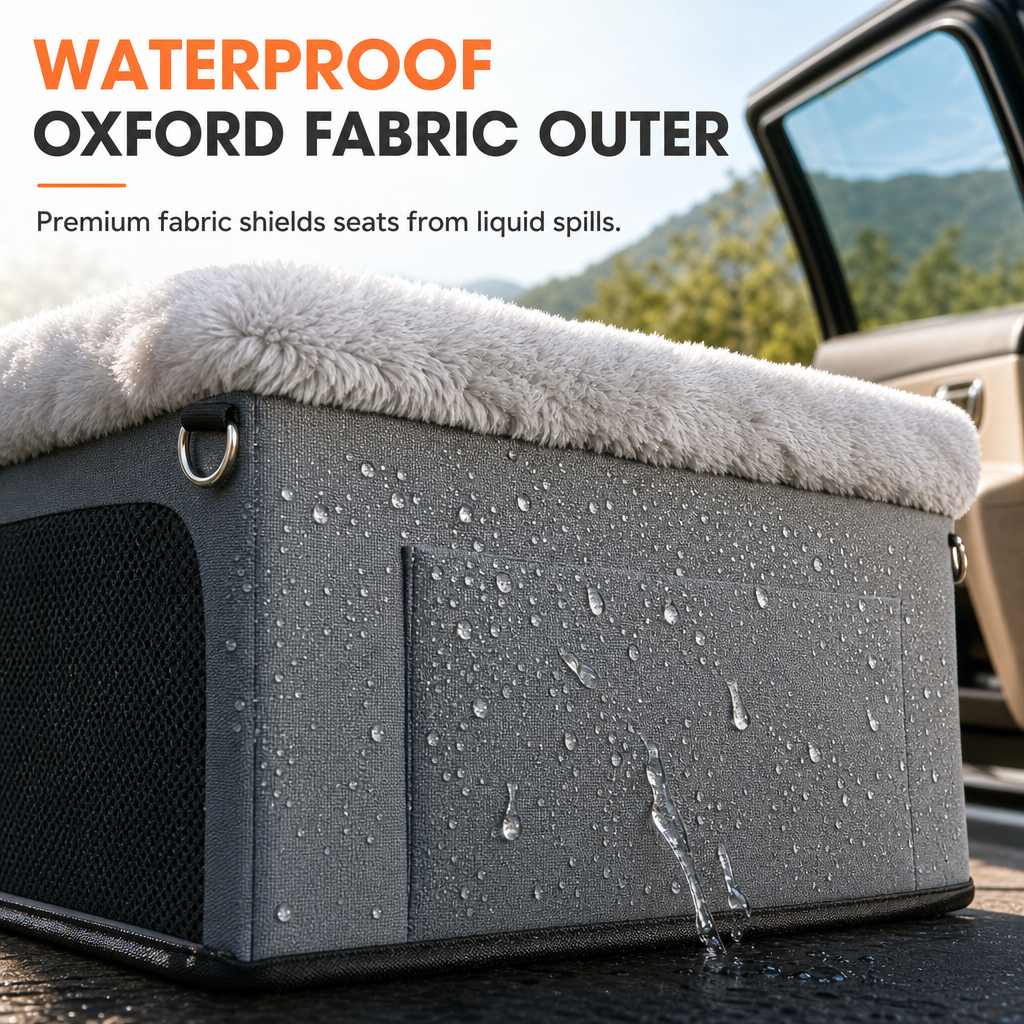 🐶 LIMITED‑TIME 50% OFF! 🚗 Heavy‑Duty Dog Car Booster Seat – Rigid Metal Frame, Waterproof Oxford & Seat Protection 🛡️