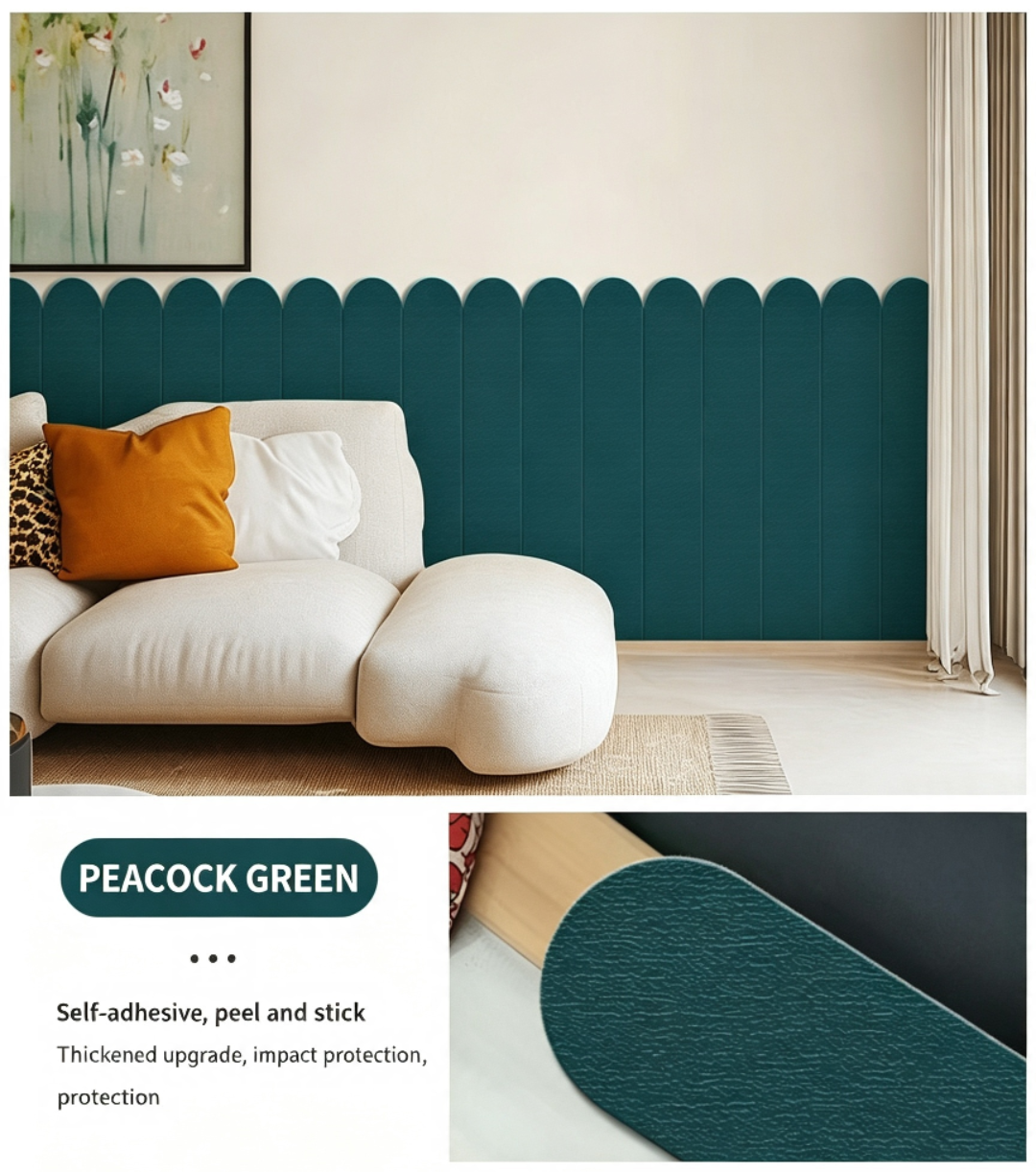 Adhesive 3D Anti Collision Soft Wall Padding for Kids Bedroom Bedside Protection and Wall Renovation