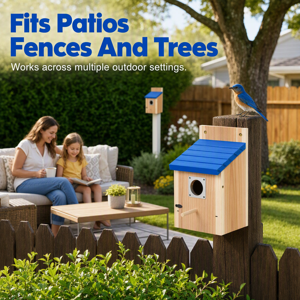 Weatherproof Outdoor Wooden Birdhouse