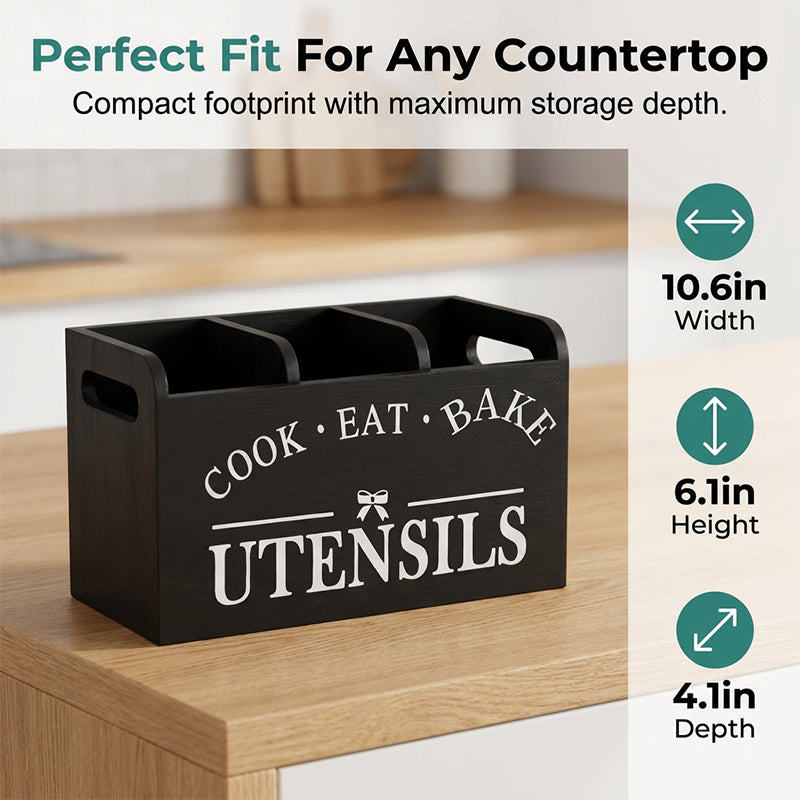 🔥50% OFF!!📢🍳 “Cook Eat Bake” Wooden Organizer Box – Keep Kitchen Essentials Tidy & Within Reach, A Charming Storage Solution for Busy Cooks ✨