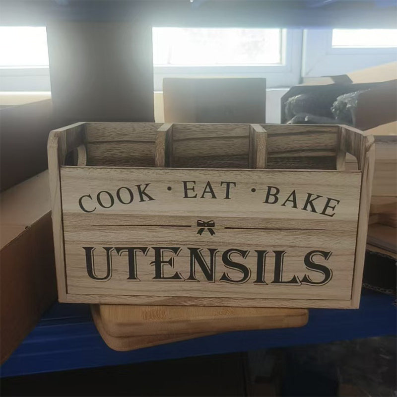🔥50% OFF!!📢🍳 “Cook Eat Bake” Wooden Organizer Box – Keep Kitchen Essentials Tidy & Within Reach, A Charming Storage Solution for Busy Cooks ✨