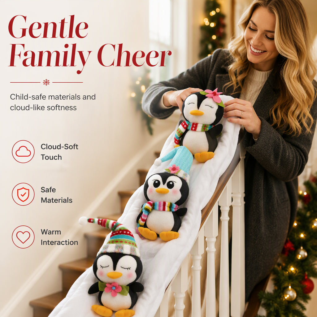 ⏳Limited-time 50% off⏰ Decorative Penguin Slide Toy Set – 3 Penguins & Endless Sliding Fun🐧🛝