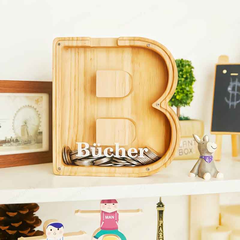 Personalized Boys/Girls Piggy Bank-Wood Gift For Kids