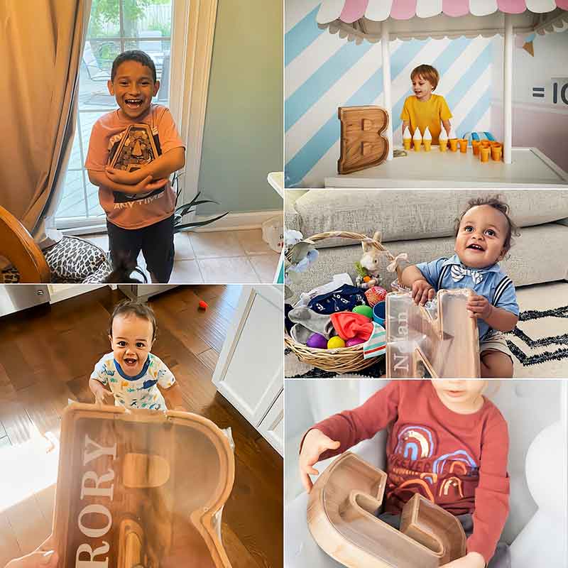 Personalized Boys/Girls Piggy Bank-Wood Gift For Kids