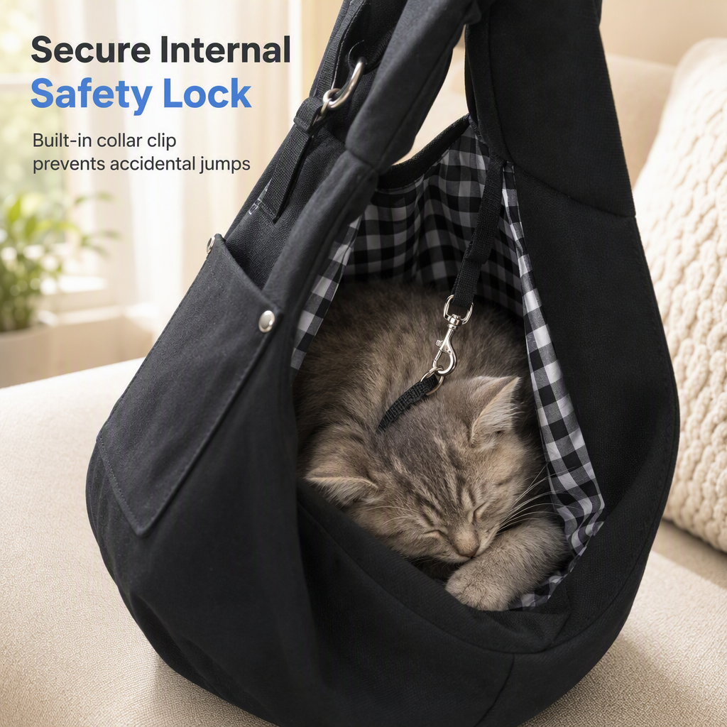 Portable Breathable Pet Carrier Sling Bag Single Shoulder Crossbody Travel Bag for Cats and Small Dogs