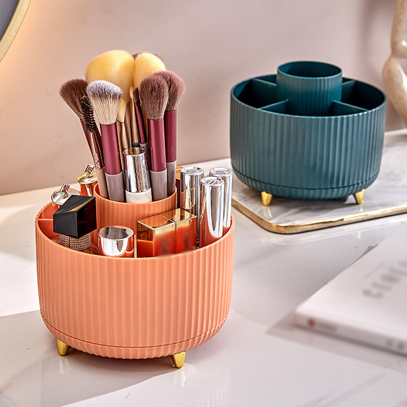 🔥50% OFF!!📢🌀 Rotating Desk Organiser with Compartments – Keep Pens, Make-Up & Everyday Essentials Tidy, One Quick Spin Away ✨