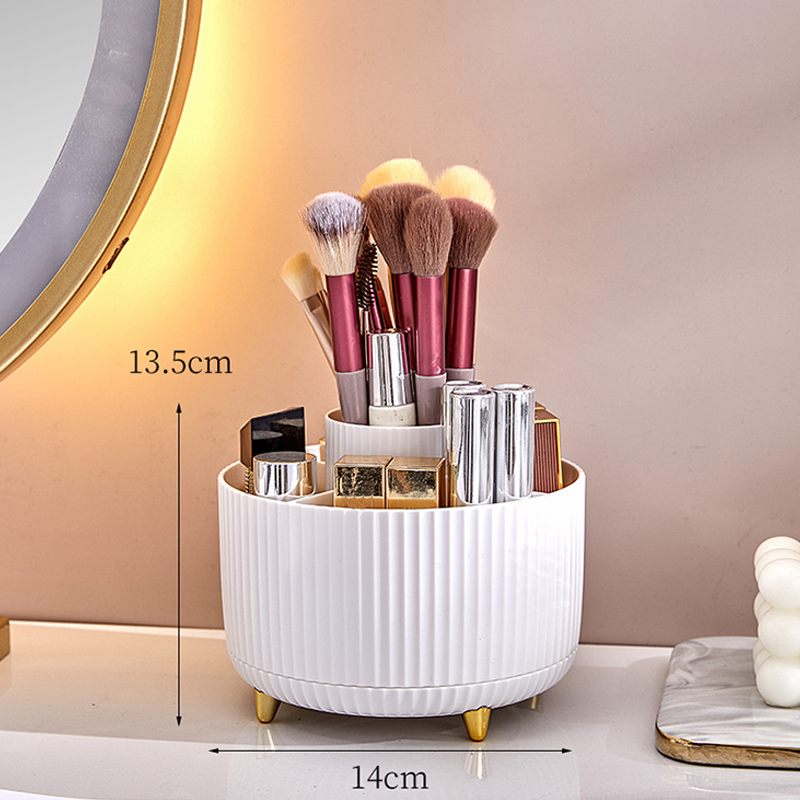 🔥50% OFF!!📢🌀 Rotating Desk Organiser with Compartments – Keep Pens, Make-Up & Everyday Essentials Tidy, One Quick Spin Away ✨