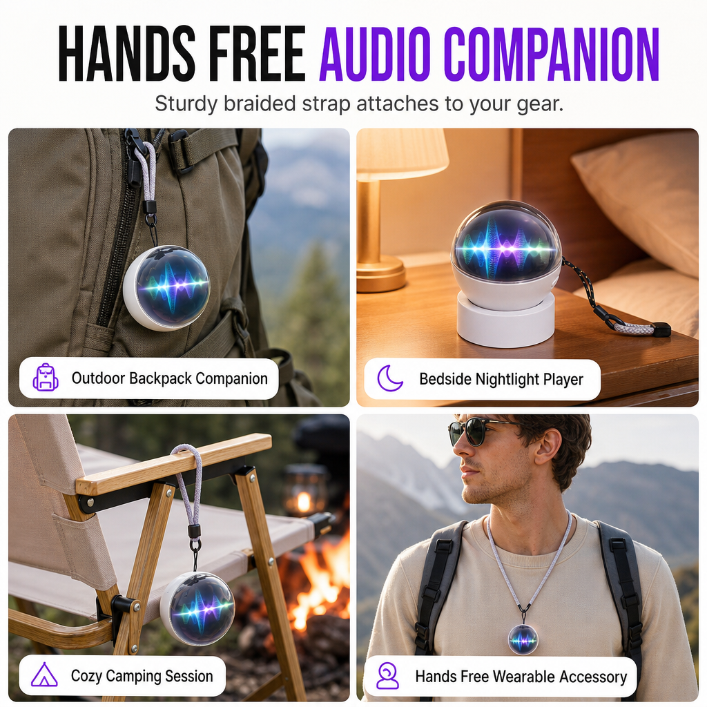 ⏳🔥LIMITED-TIME 50% OFF! Careluxpro Transparent Crystal Ball Bluetooth Speaker with Digital Screen for Video and GIF Playback