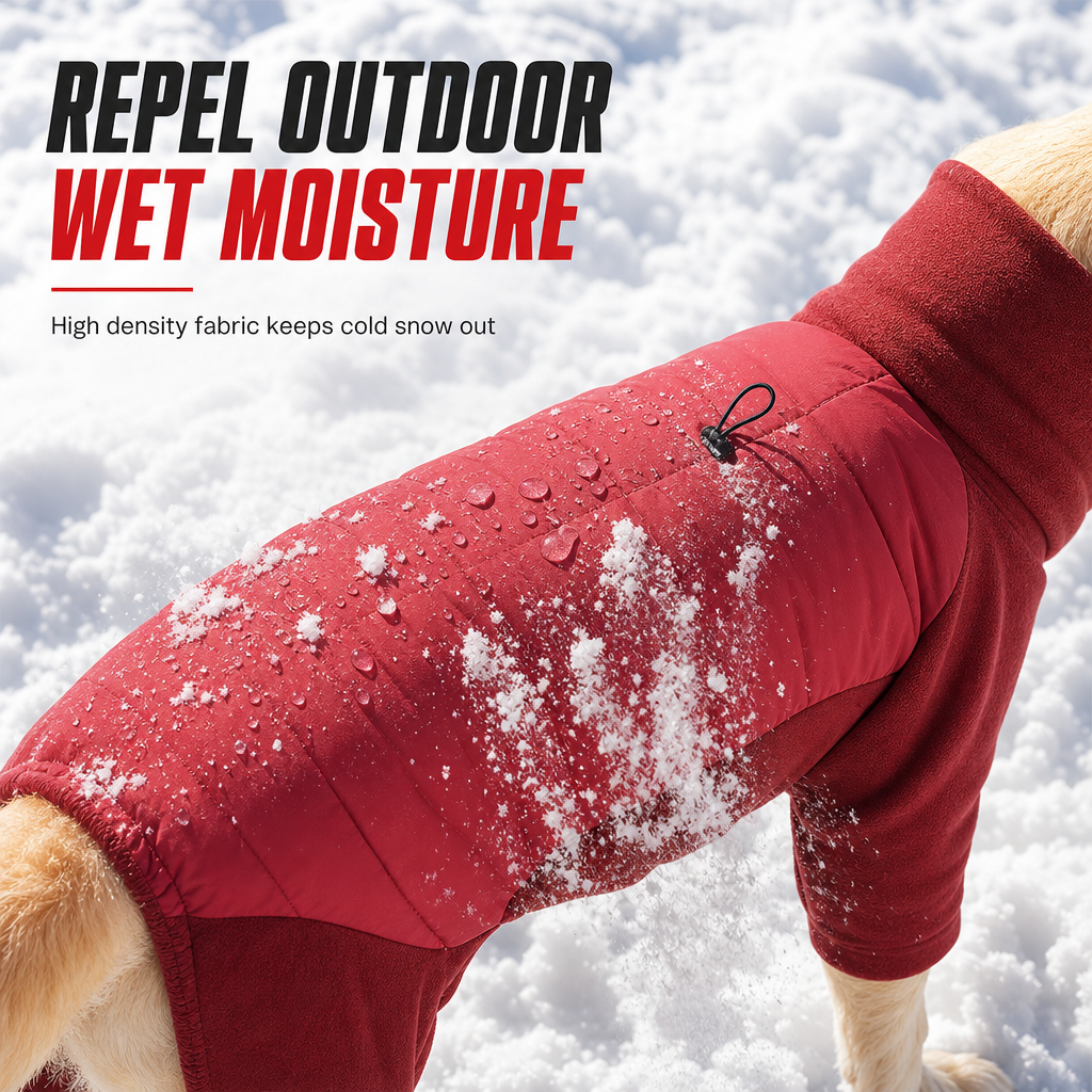 🔥50% OFF!!📢🐕❄️ Waterproof Windproof Winter Dog Coat – Thick Padded Warmth with Adjustable High Collar & Four-Legged Full-Body Jumpsuit, Keep Your Dog Cosy on Cold, Wet Walks 🧥✨