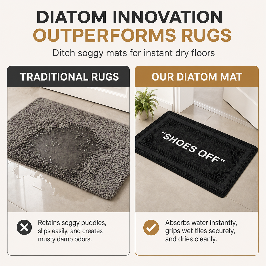 📢📢50% OFF !! ⏰Non-Slip Water Absorbent Bathroom Mat