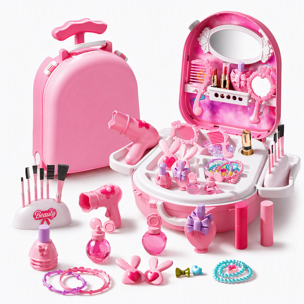 👑💖🎀Girls Vanity Toy Set with Dolls and Beauty Accessories