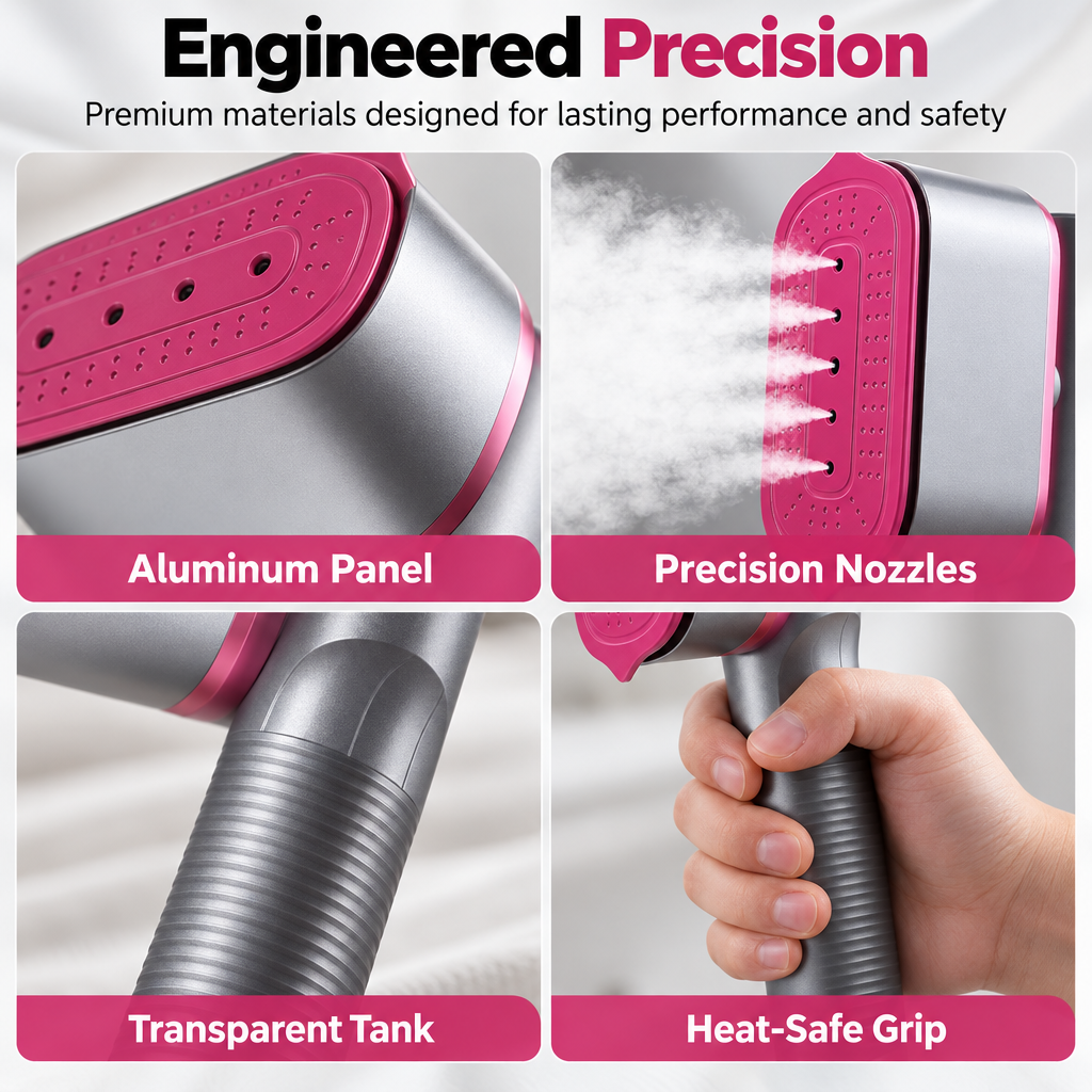 🔥50% OFF!!📢🧺 Portable Handheld Garment Steamer – Dry & Wet Ironing Made Easy, Freshen Clothes at Home or on the Go ✨