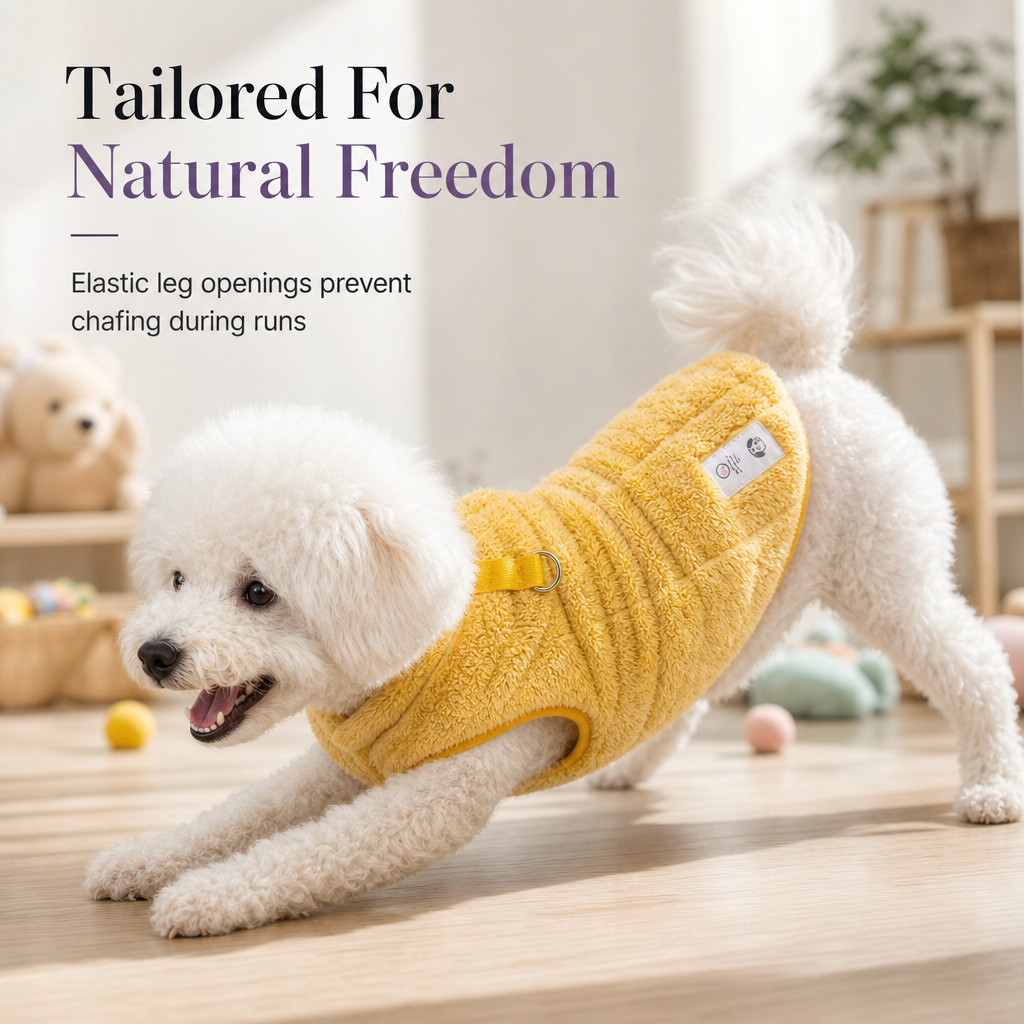 📢📢 50% OFF🦮Soft Fleece Pet Coat – Warm & Cozy Winter Jacket with Leash D-Ring for Small Dogs & Cats