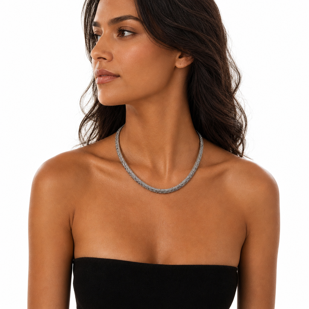 🐍✨Vintage Snake Pattern Geometric Link Bold Statement Clavicle Chain Jewelry