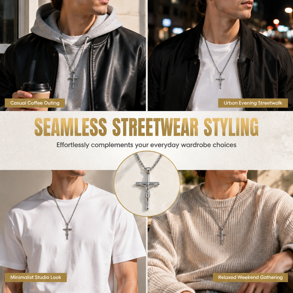 ✨💎Portrait Cross Pendant Necklace for Men and Women✝️