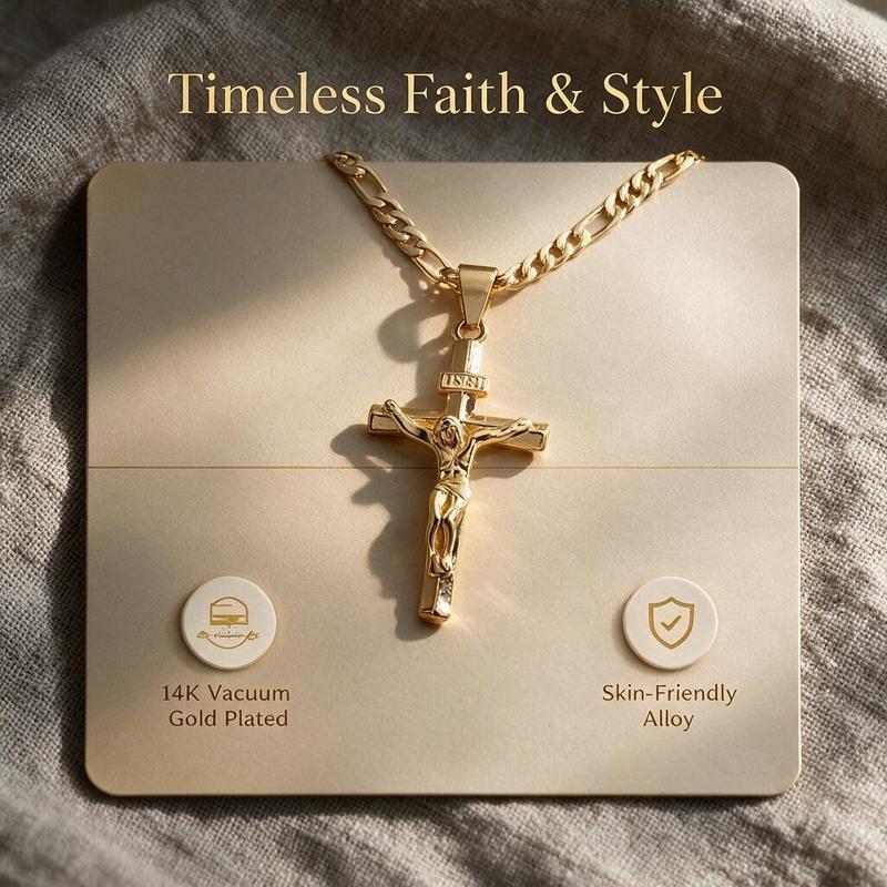 ✨💎Portrait Cross Pendant Necklace for Men and Women✝️