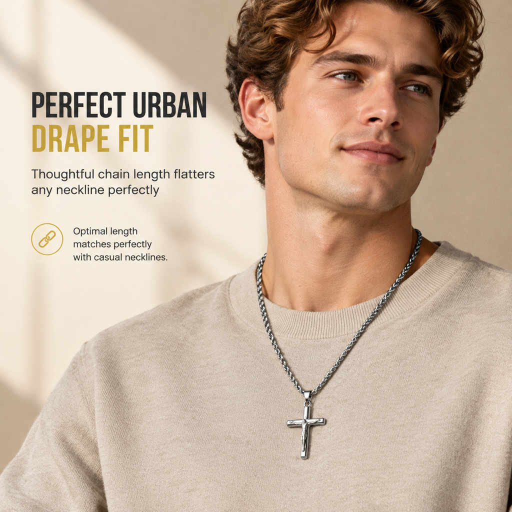 ✨💎Portrait Cross Pendant Necklace for Men and Women✝️