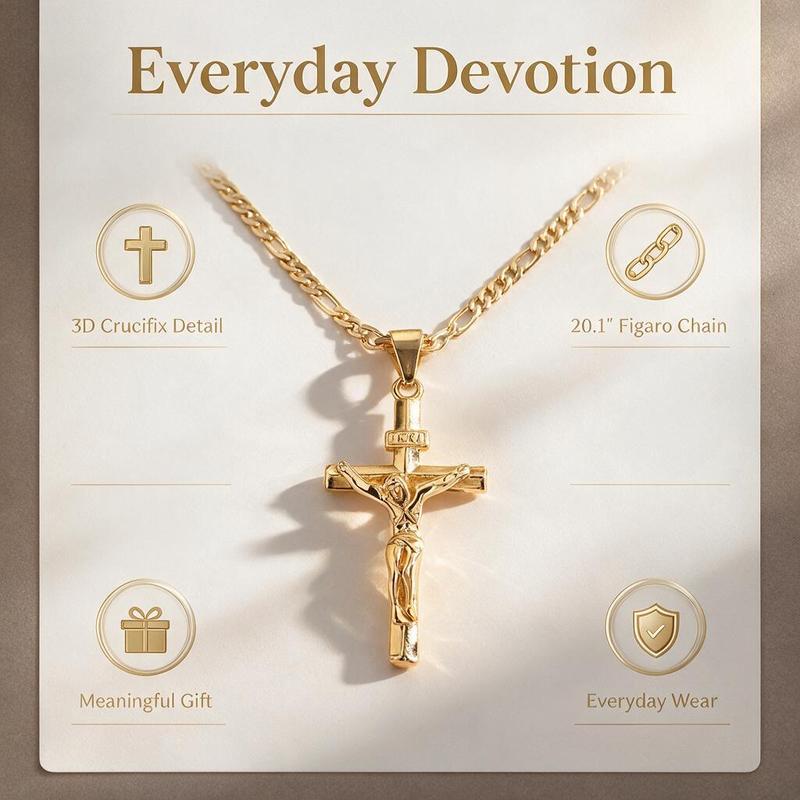 ✨💎Portrait Cross Pendant Necklace for Men and Women✝️