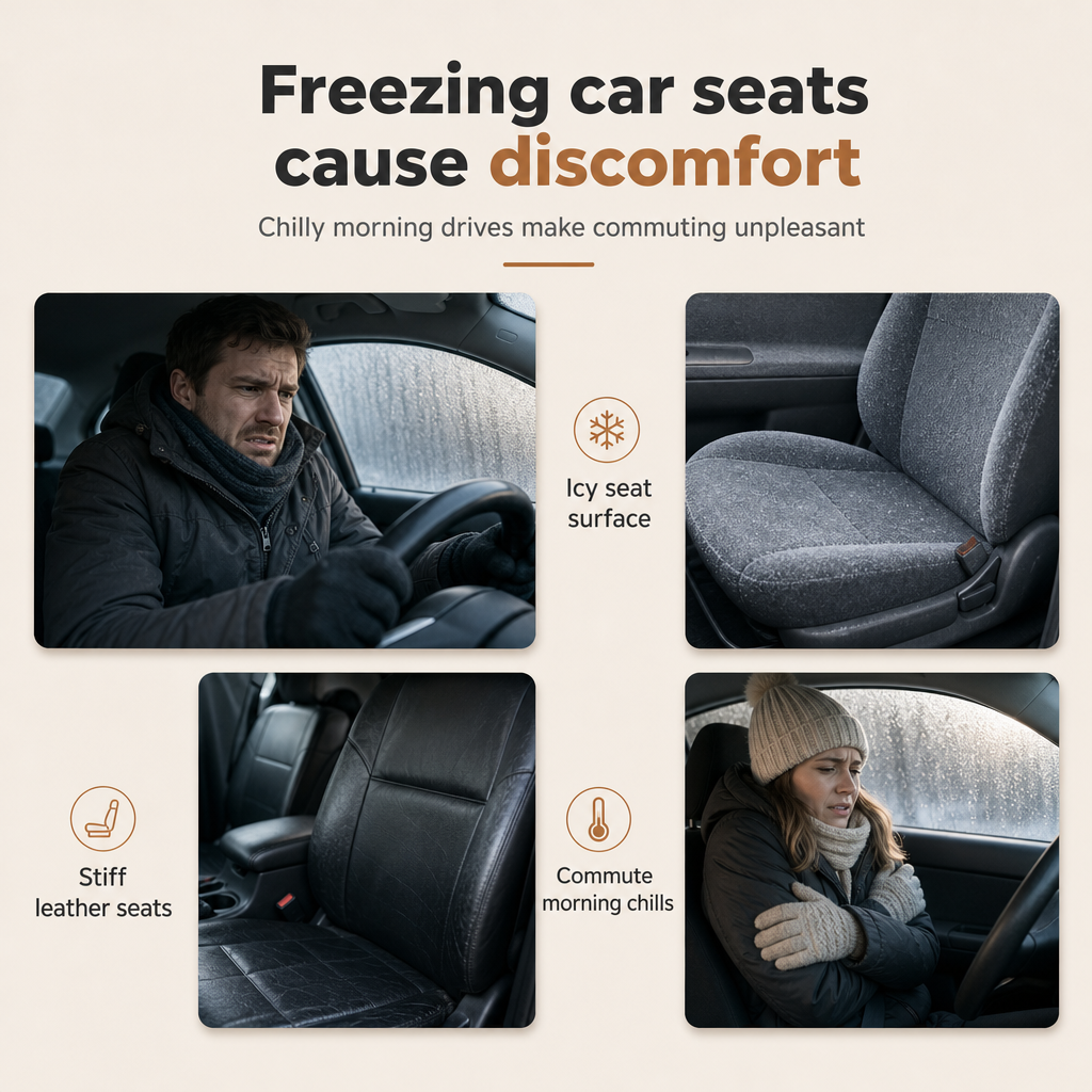 Universal Winter Warm Plush Car Seat Covers Solid Color Comfortable Car Seat Cushion Set