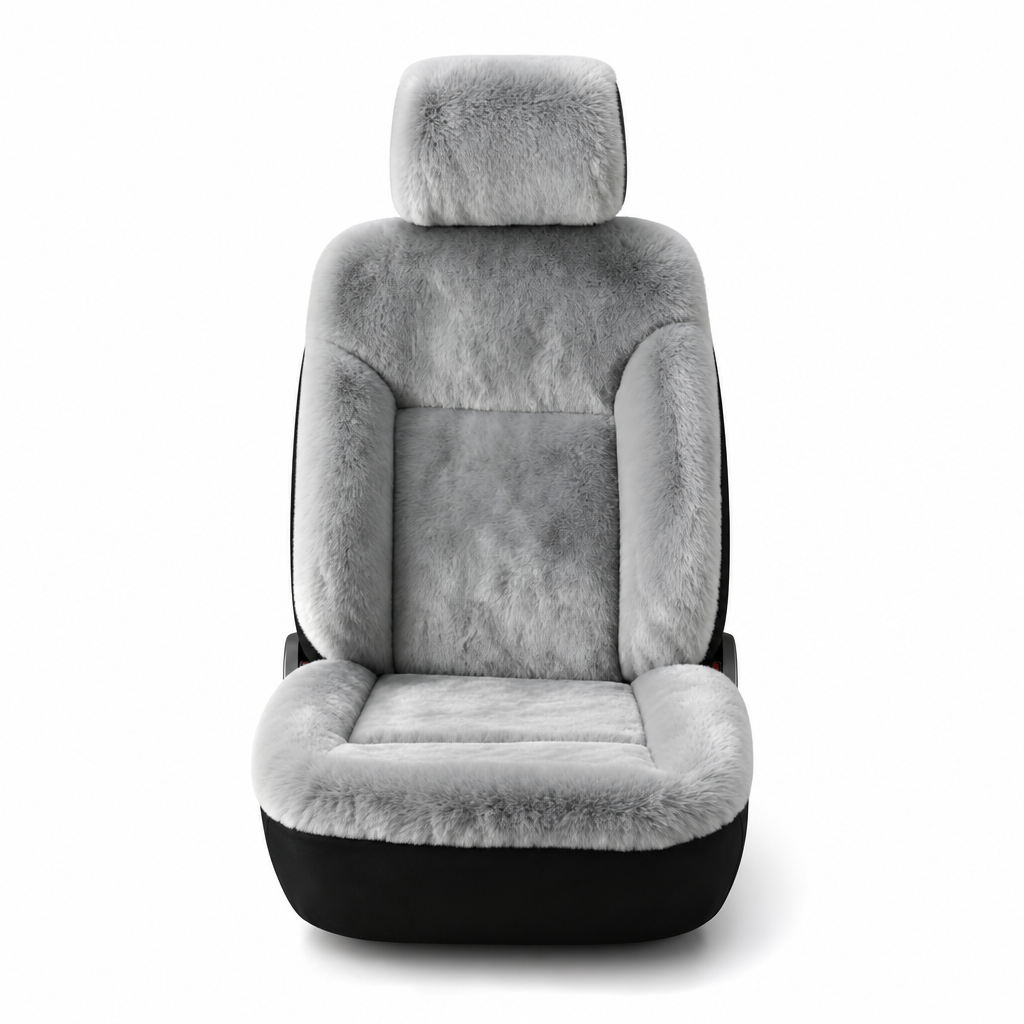 Universal Winter Warm Plush Car Seat Covers Solid Color Comfortable Car Seat Cushion Set