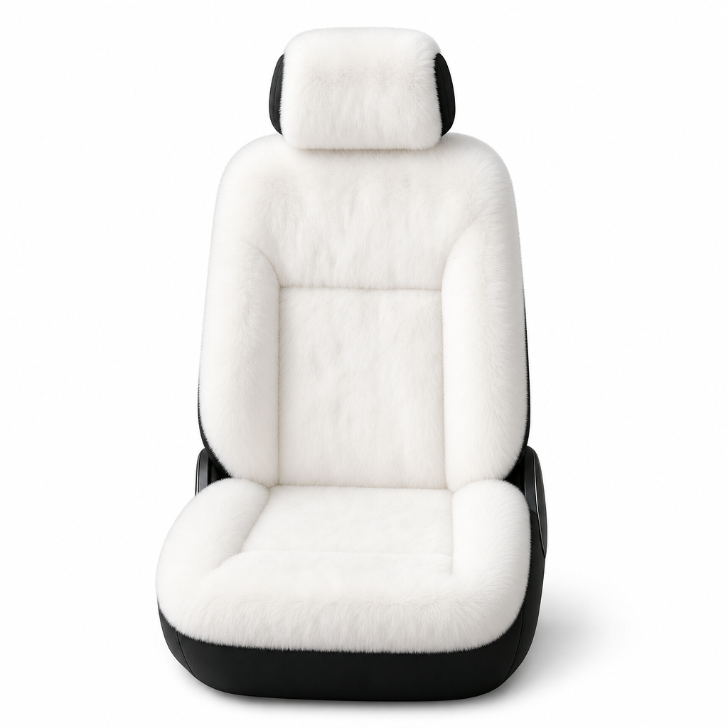 Universal Winter Warm Plush Car Seat Covers Solid Color Comfortable Car Seat Cushion Set