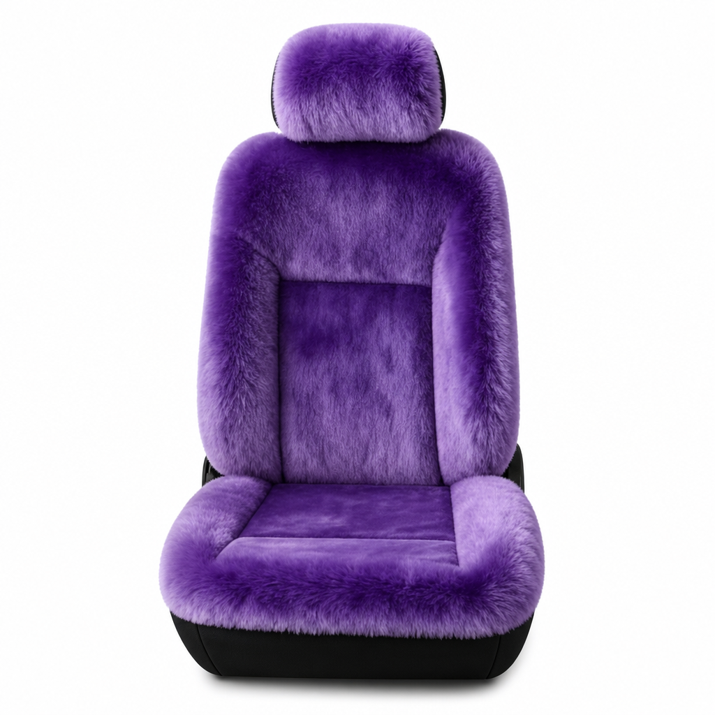 Universal Winter Warm Plush Car Seat Covers Solid Color Comfortable Car Seat Cushion Set