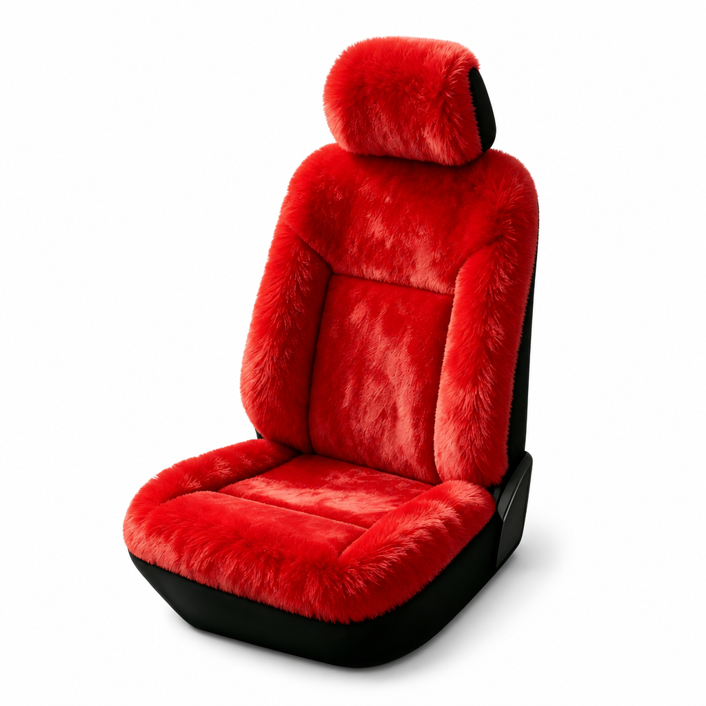 Universal Winter Warm Plush Car Seat Covers Solid Color Comfortable Car Seat Cushion Set