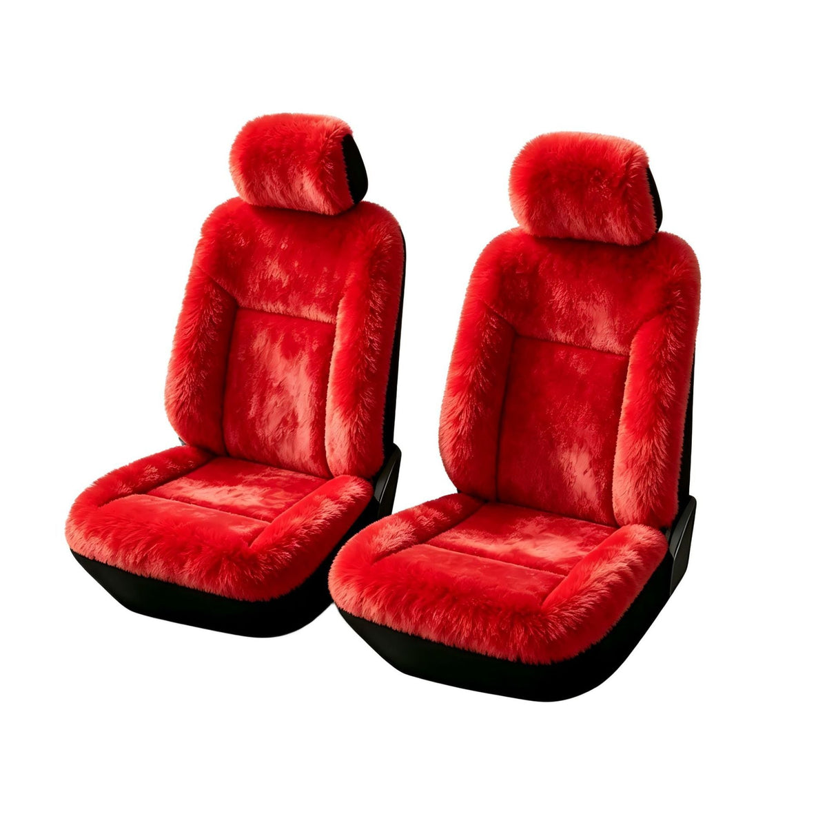 Universal Winter Warm Plush Car Seat Covers Solid Color Comfortable Car Seat Cushion Set