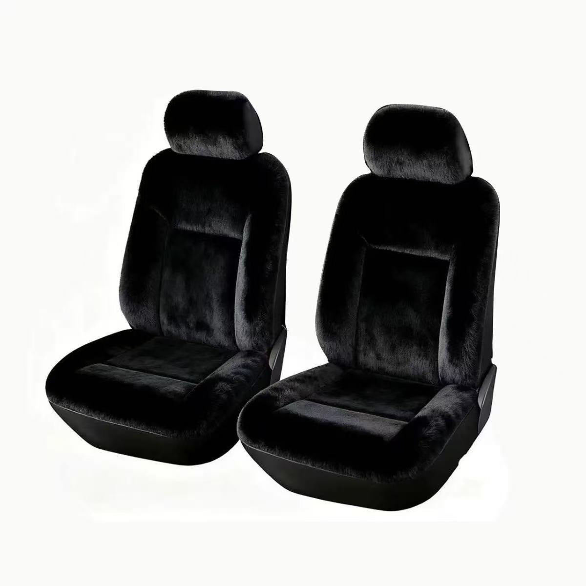 Universal Winter Warm Plush Car Seat Covers Solid Color Comfortable Car Seat Cushion Set