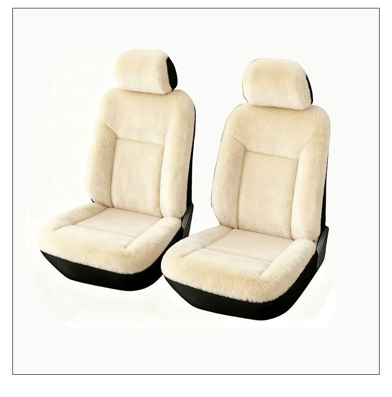 Universal Winter Warm Plush Car Seat Covers Solid Color Comfortable Car Seat Cushion Set