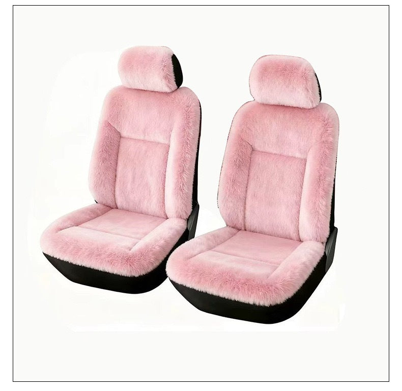 Universal Winter Warm Plush Car Seat Covers Solid Color Comfortable Car Seat Cushion Set