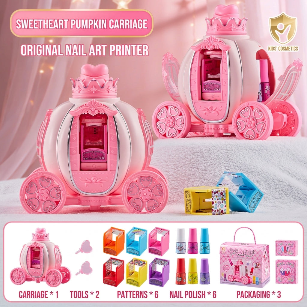 Pink Kids Makeup Kit for Girls Childrens Cosmetics Toy Set with Makeup Box Birthday Gift for Little Princess