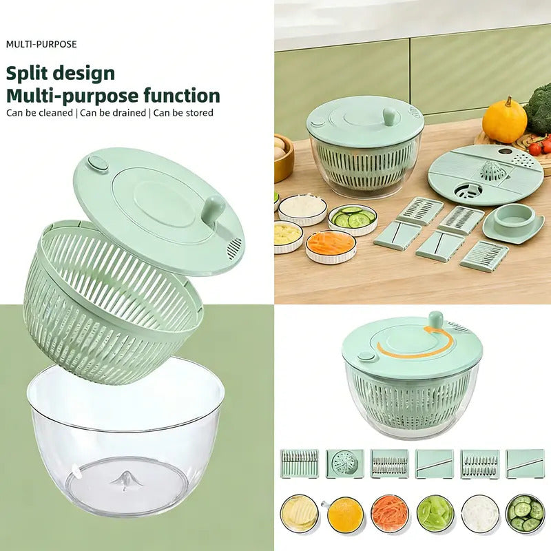 Salad Spinner with Multi-Function Lid