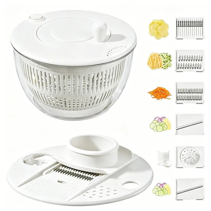 Salad Spinner with Multi-Function Lid