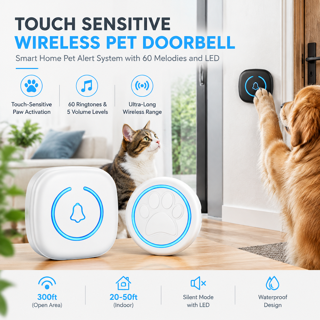 Wireless Touch Activated Pet Doorbell