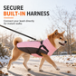Reflective Padded Dog Winter Vest with Leash Attachment