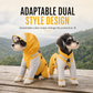 🐕 Four-Legged Waterproof Dog Coat: Full Coverage, Built-In Harness Straps, Mud-Proof