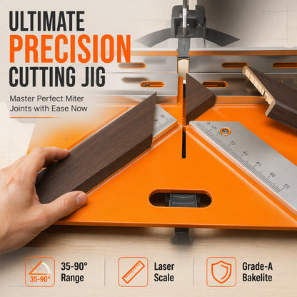 High Precision 45 and 90 Degree Cutting with Scale Markings for Door Frame Molding and Solid Wood Trim