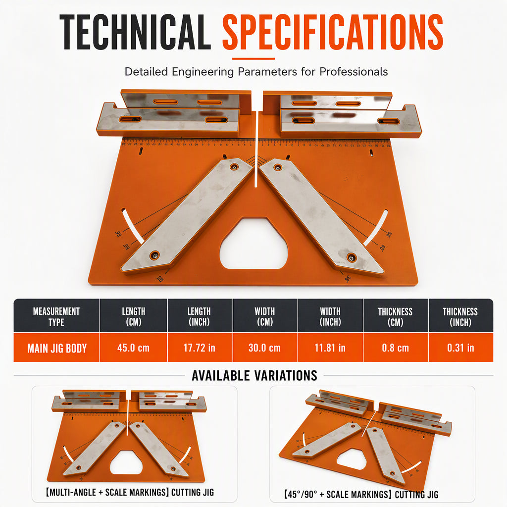 High Precision 45 and 90 Degree Cutting with Scale Markings for Door Frame Molding and Solid Wood Trim