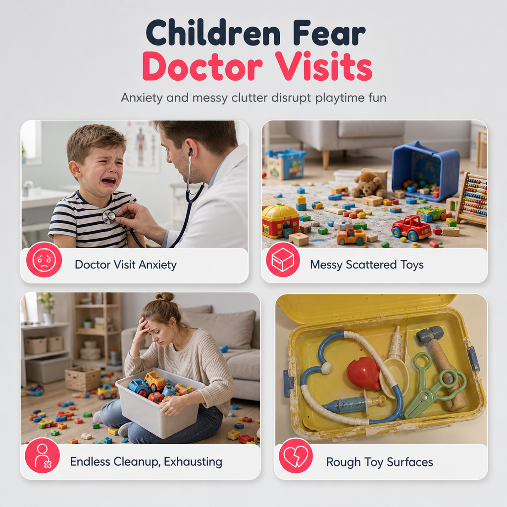 Kids Doctor Pretend Play Set with Stethoscope and Medical Accessories