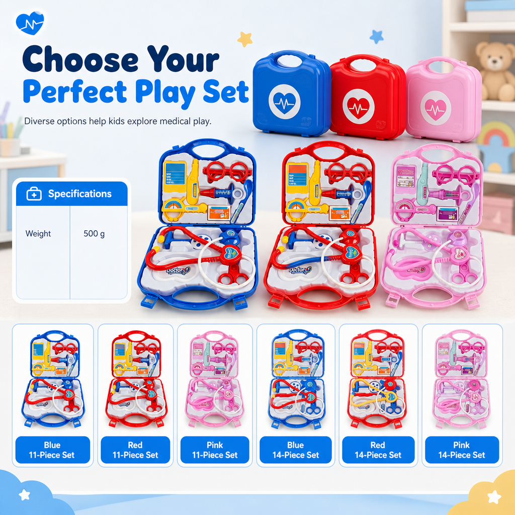 Kids Doctor Pretend Play Set with Stethoscope and Medical Accessories