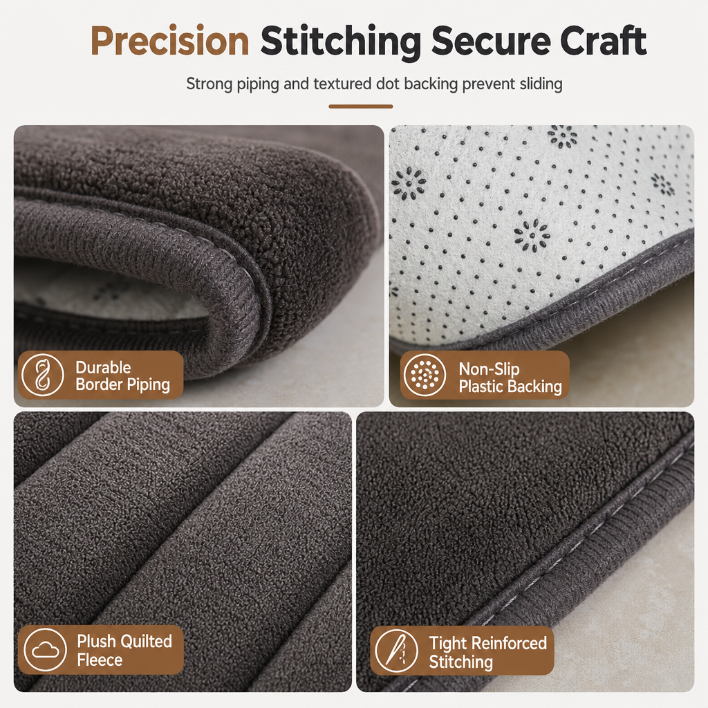 Quilted Bathroom Floor Mat