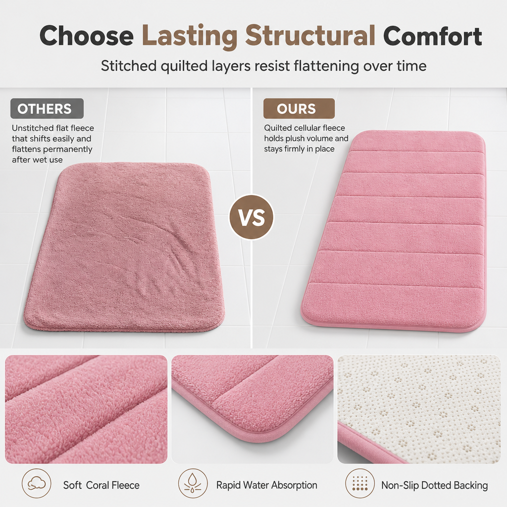 Quilted Bathroom Floor Mat