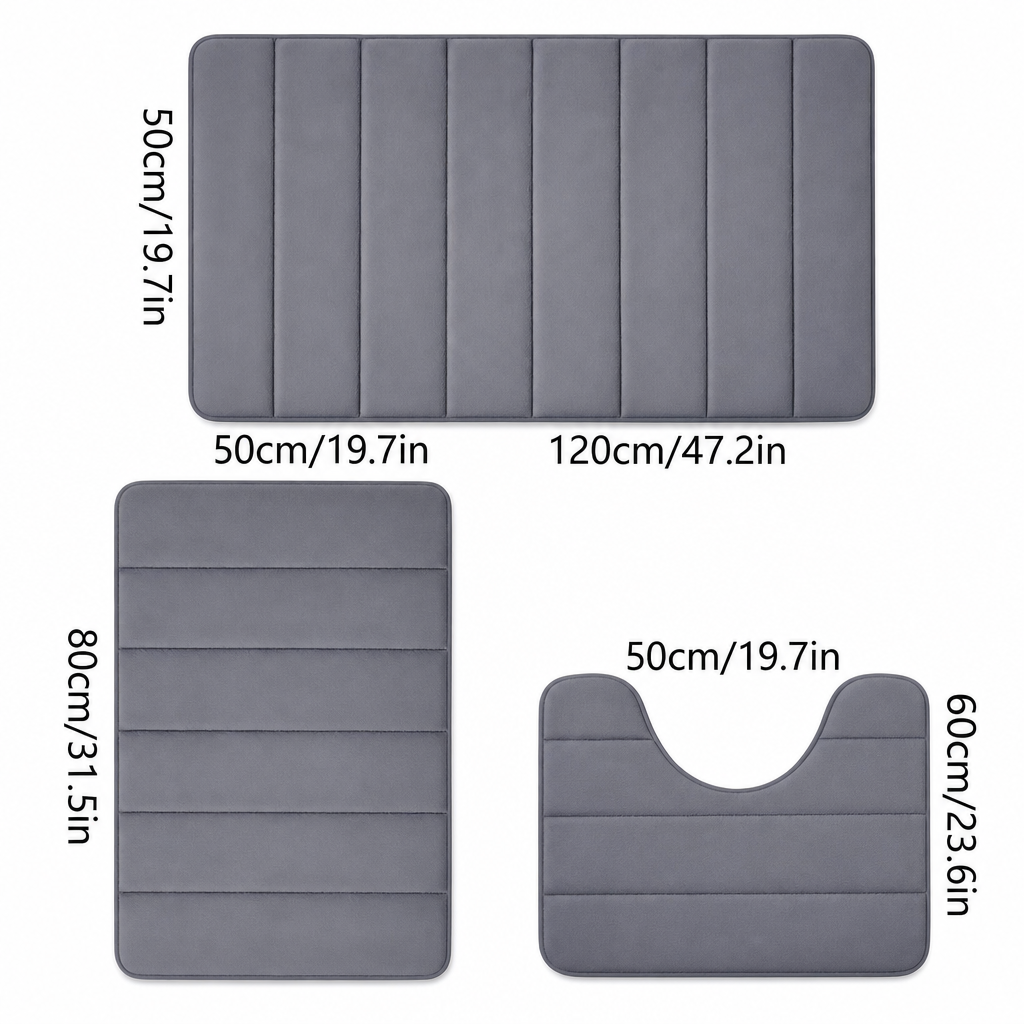 Quilted Bathroom Floor Mat