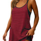 Women's Striped Tankini Dress with Pockets